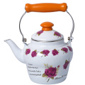 Enamel Kettle with Flowel Decals